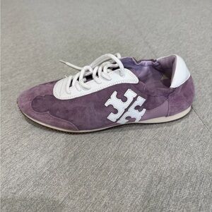 Tory Burch Purple Suede Sneakers